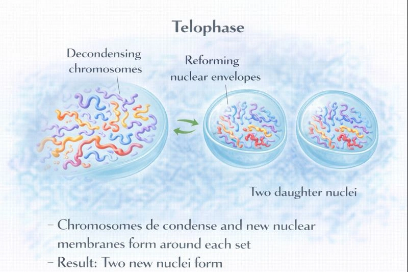 In which phase of mitosis do new nuclear membranes form around sets of chromosomes?