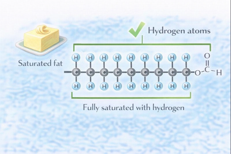 What are saturated fats saturated with?