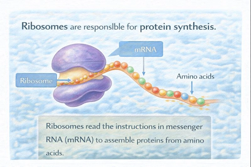 Which organelle is responsible for protein synthesis?