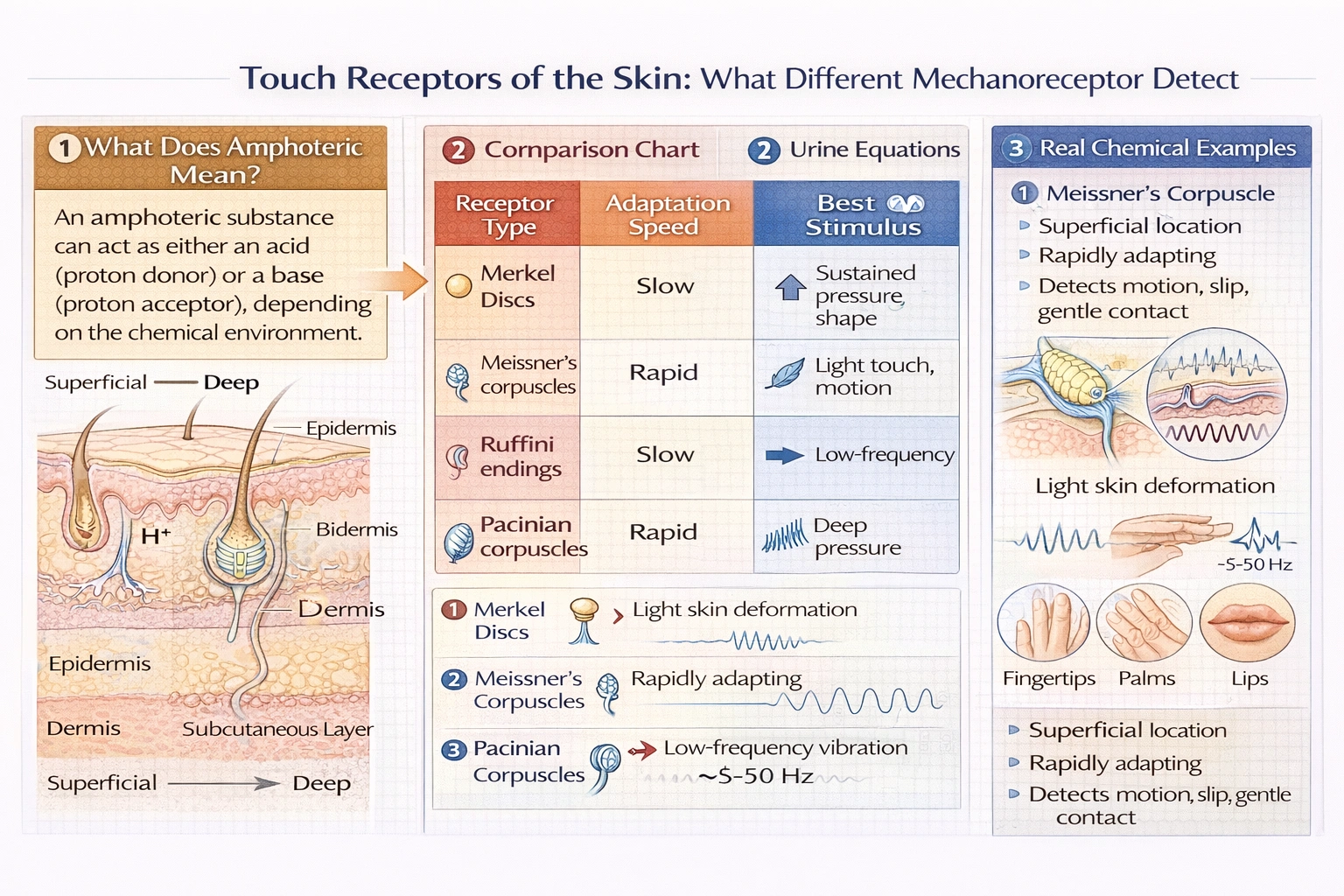 Which of the following touch receptors respond to light touch and slower vibrations?
