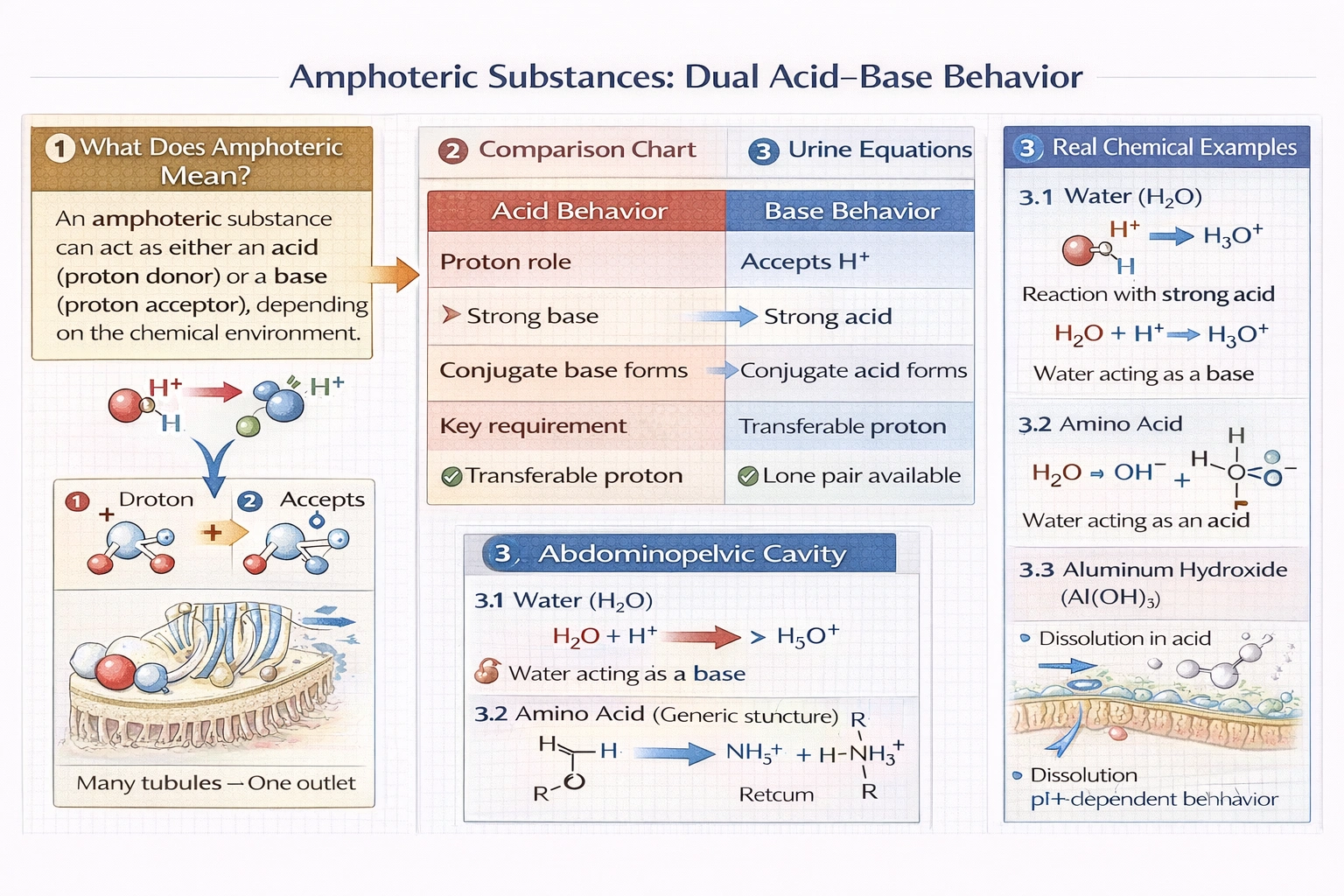 Which of the following best defines the term amphoteric?