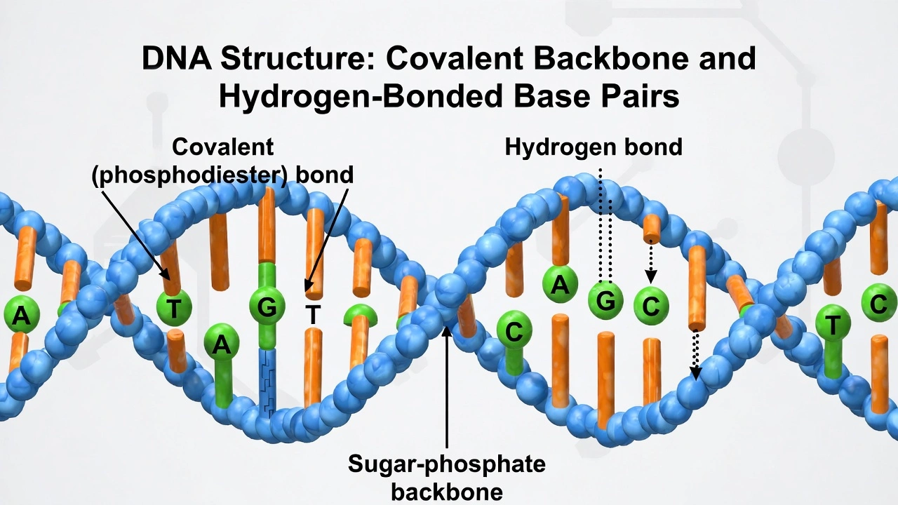 What kind of bond connects sugar and phosphate in DNA?