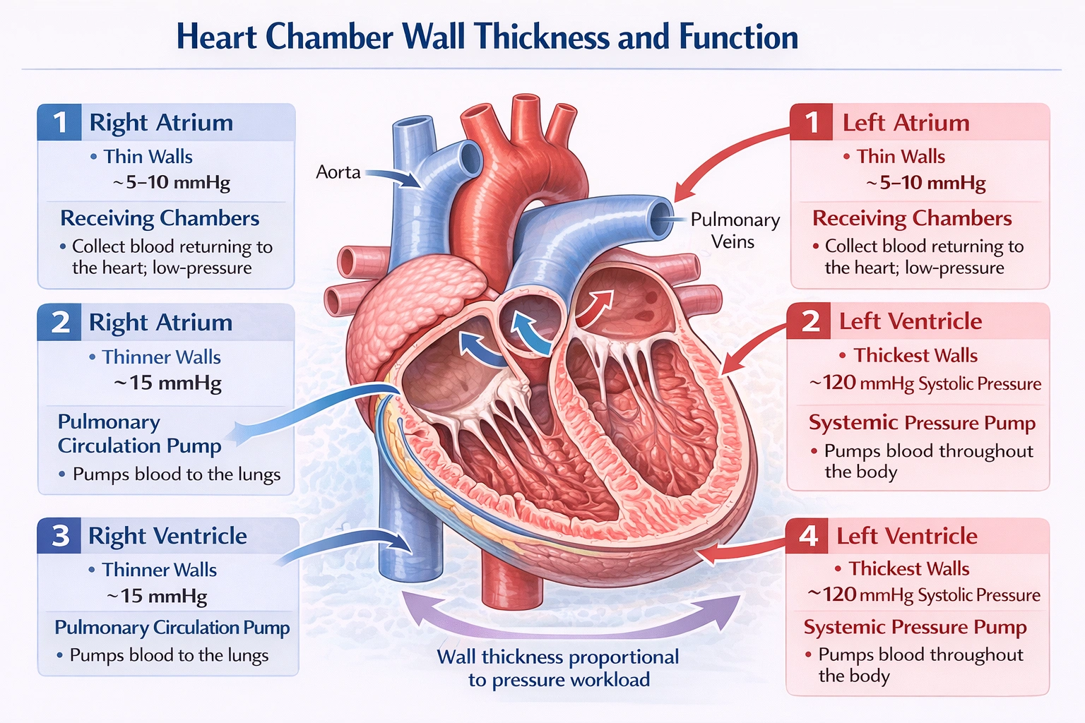 Which of the following chambers of the heart has the thickest wall?