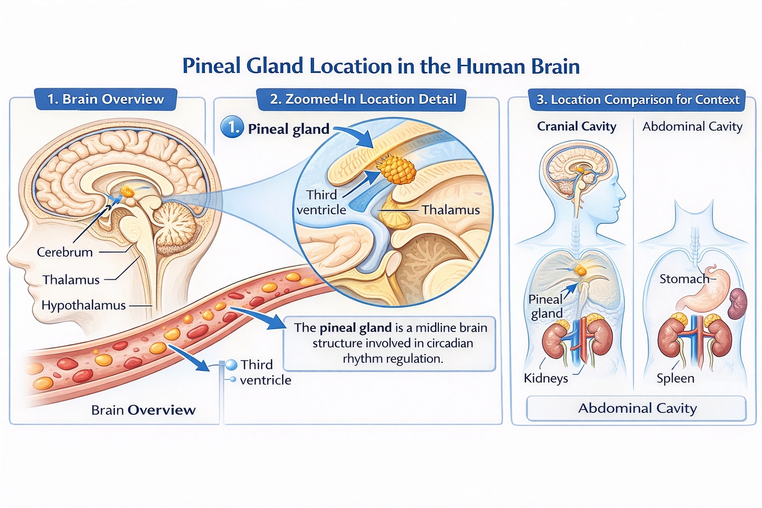 What gland is located on the upper surface of each kidney?
