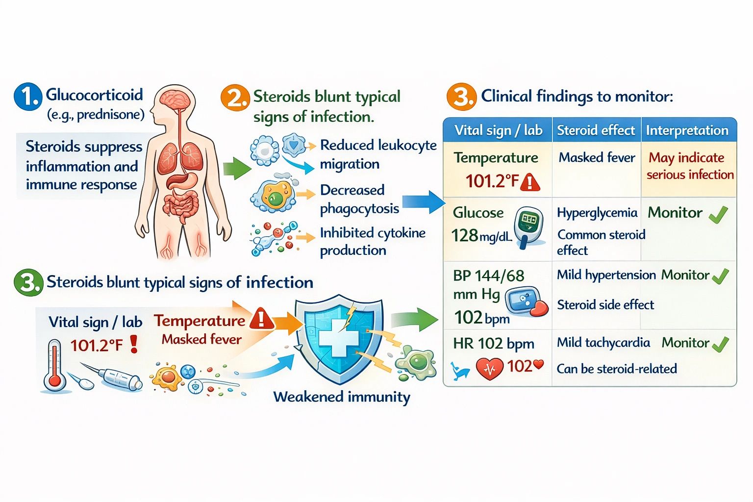 Which of these findings, from a client taking steroids, should the nurse report immediately?