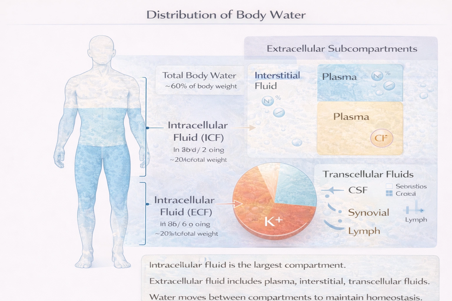 Roughly one-third of body weight is in the