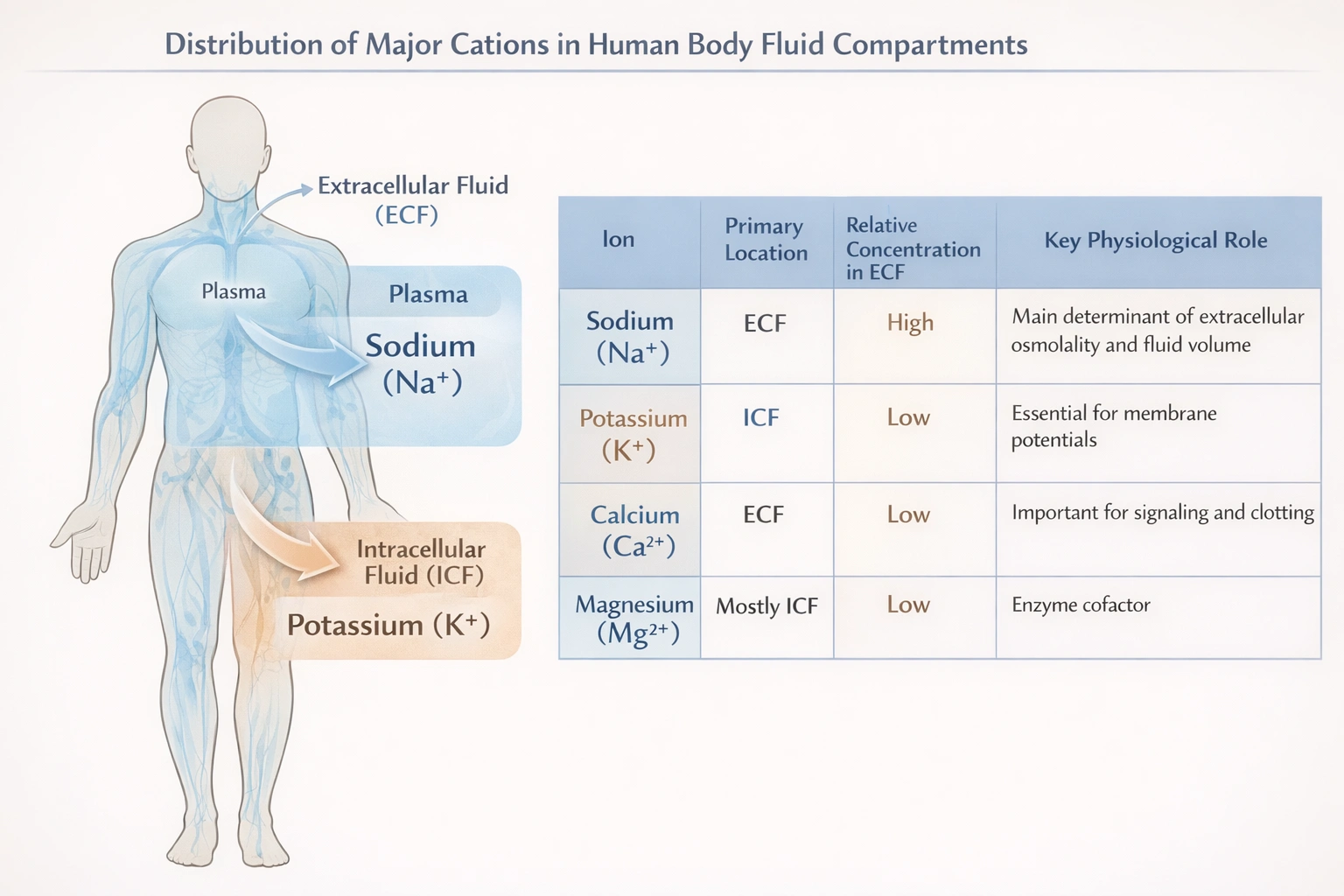The major cation in the ECF is