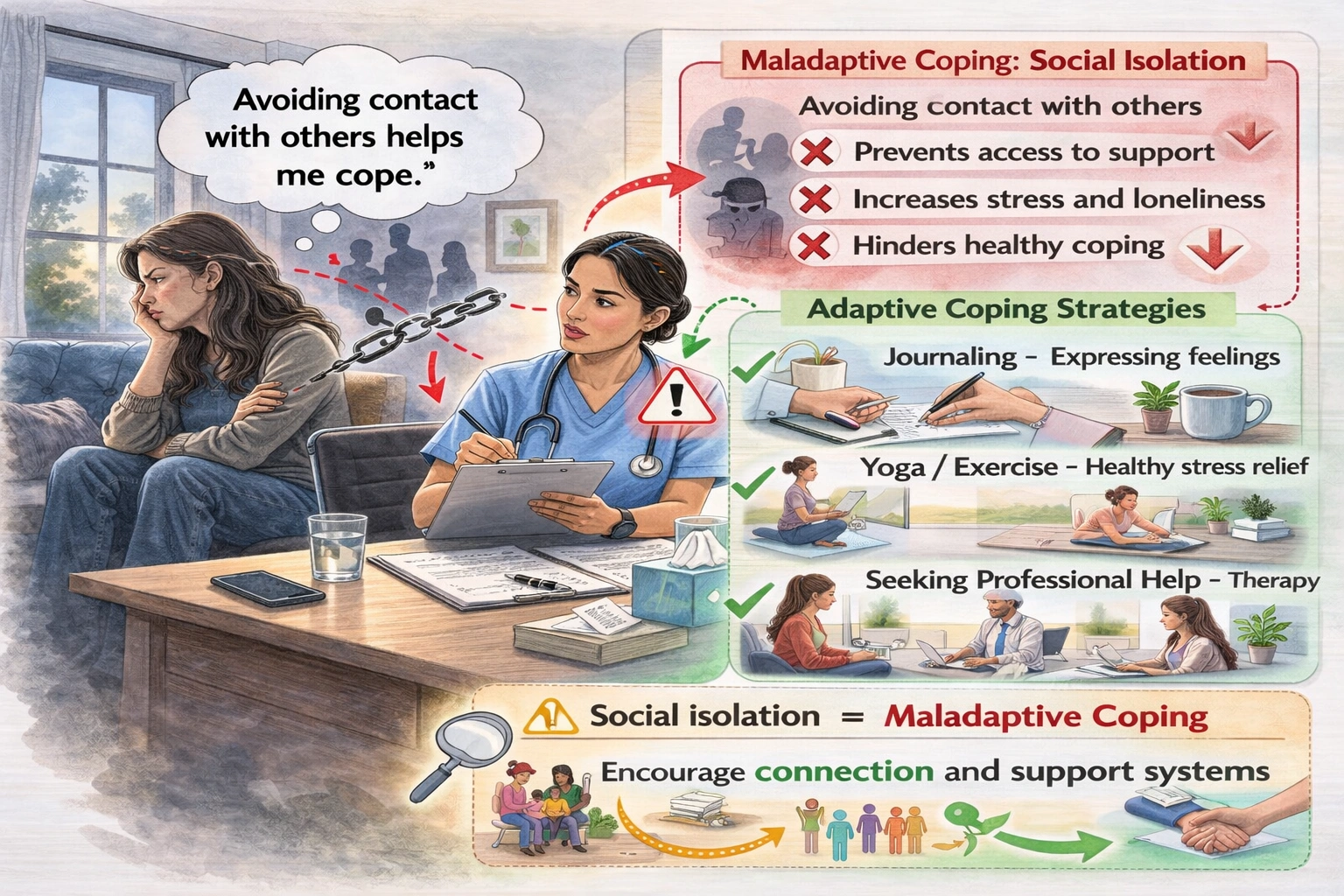 Which client statement should alert a nurse that a client may be responding maladaptively to stress?