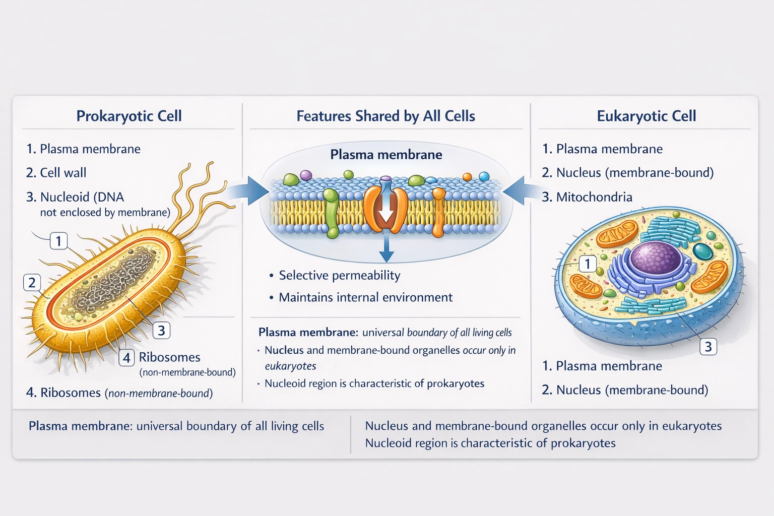 What is ONE feature that both prokaryotes and eukaryotes have in common?