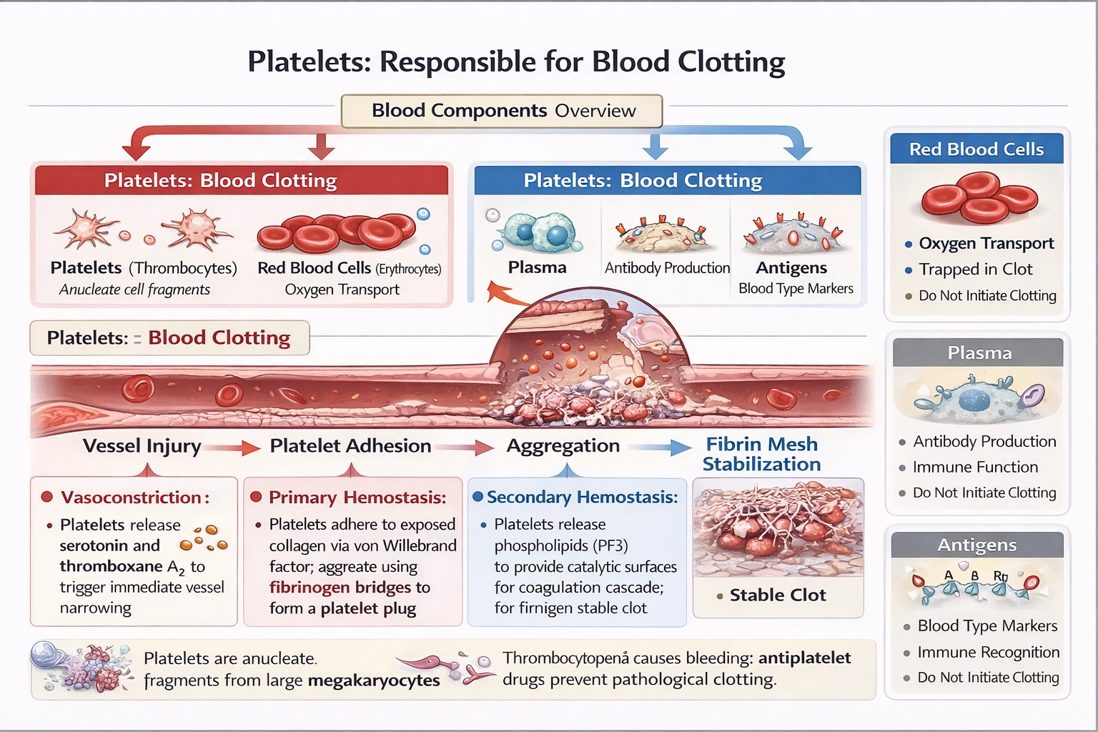 Which blood component is chiefly responsible for clotting?