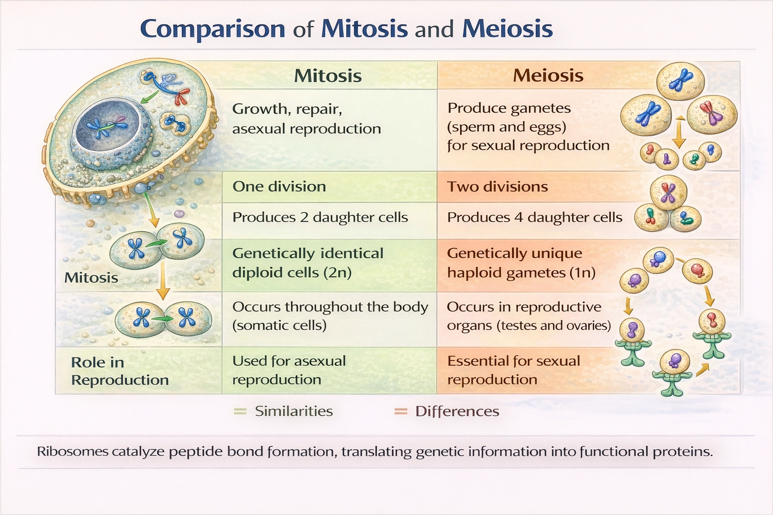 How is meiosis similar to mitosis?