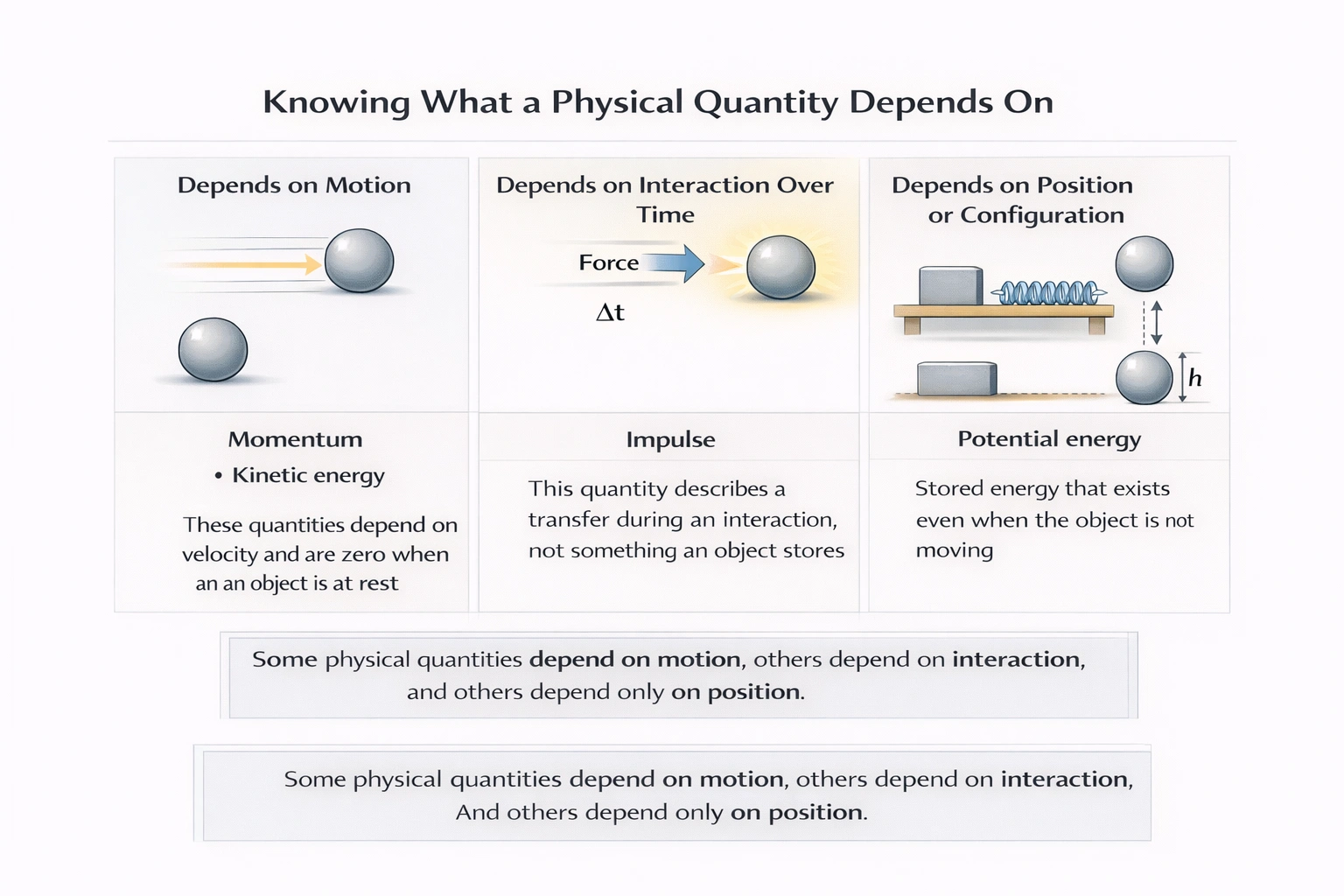 A stationary object can possess which of the following?