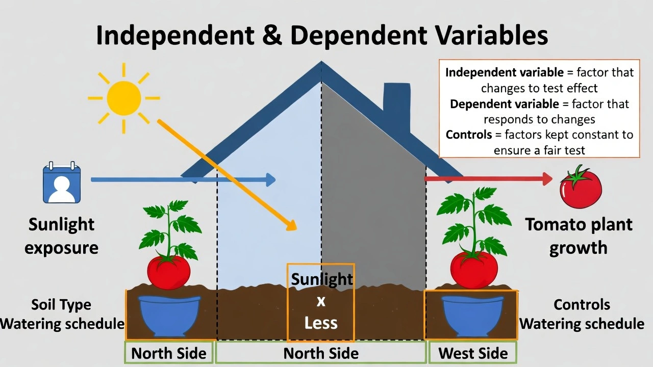 In your garden, you noticed that the tomato plants did better on the north side of your house than the west side and you decided to figure out why. They are both planted with the same soil that provides adequate nutrients to the plant, and they are watered at the same time during the week. Over the course of a week, you begin to measure the amount of sunlight that hits each side of the house and determine that the north side gets more light because the sunlight is blocked by the houses shadow on the west side. What is the name of the factor in your observations that affected the tomato plants growth?