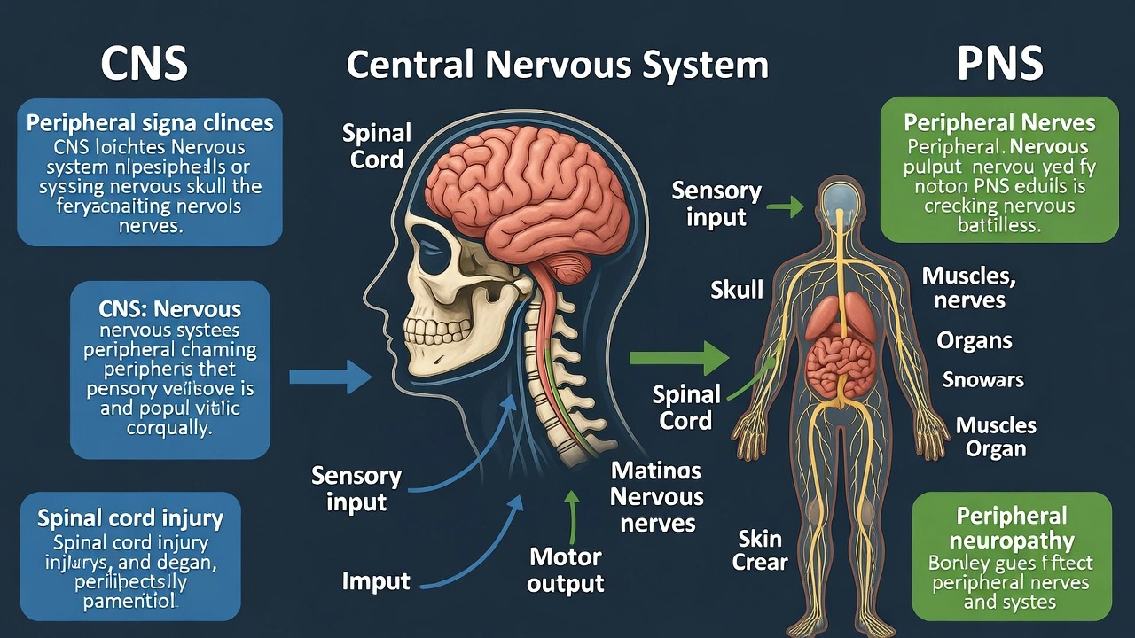 The central nervous system is composed of the ___ and the ___
